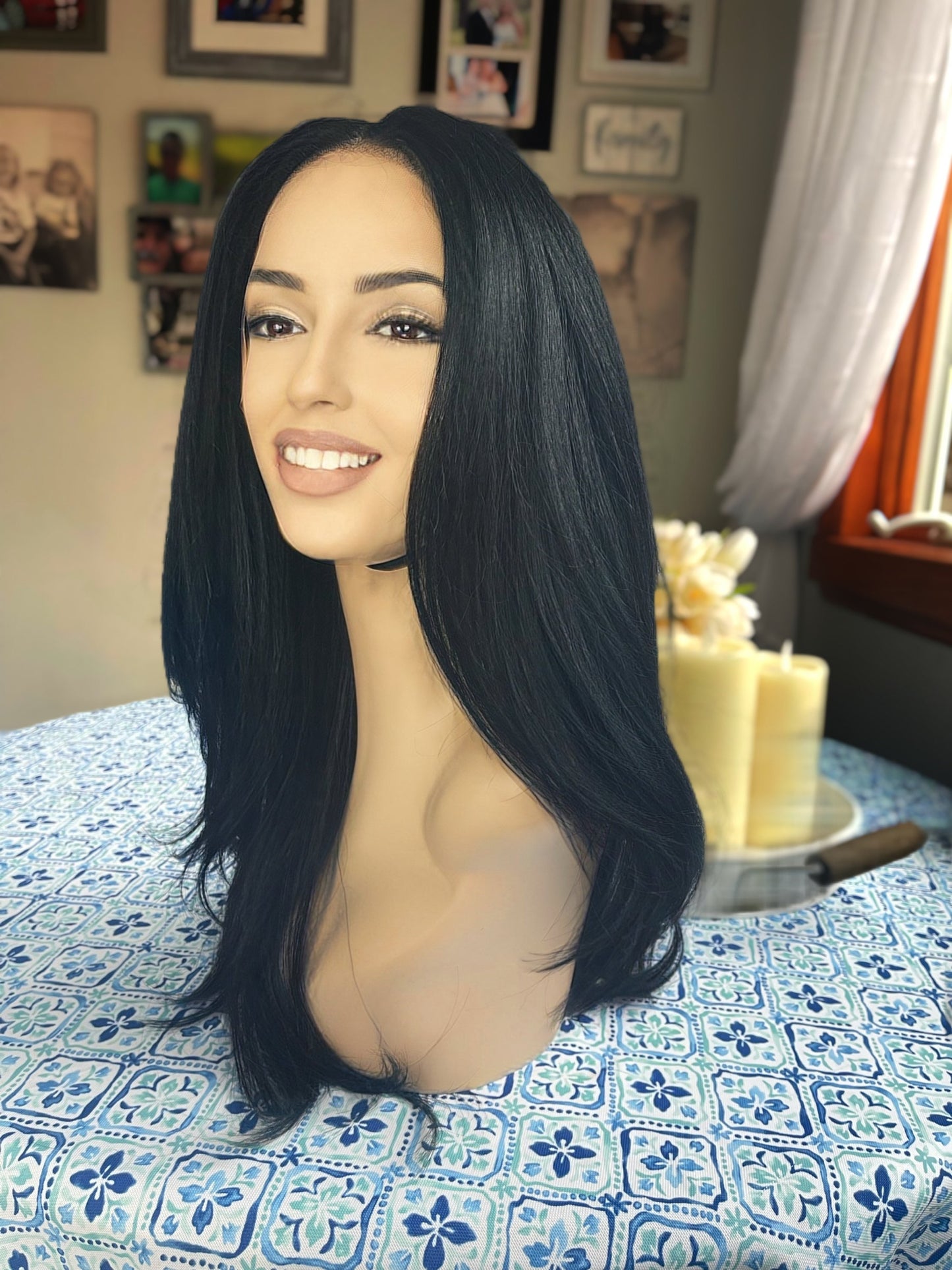 Charlotte Summer Weight HD Synthetic Jet Black Lace Front Light and Silky Hand Tied Drag Wig Sexy Straight Wig