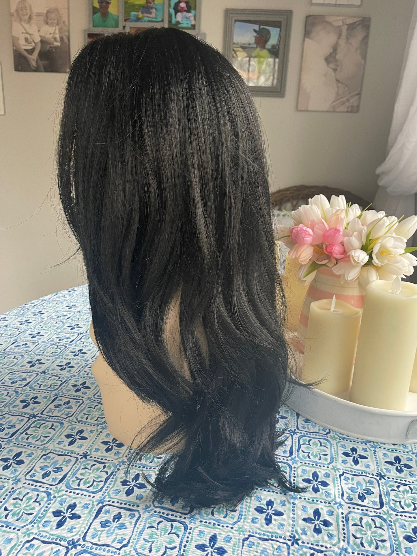 Charlotte Summer Weight HD Synthetic Jet Black Lace Front Light and Silky Hand Tied Drag Wig Sexy Straight Wig