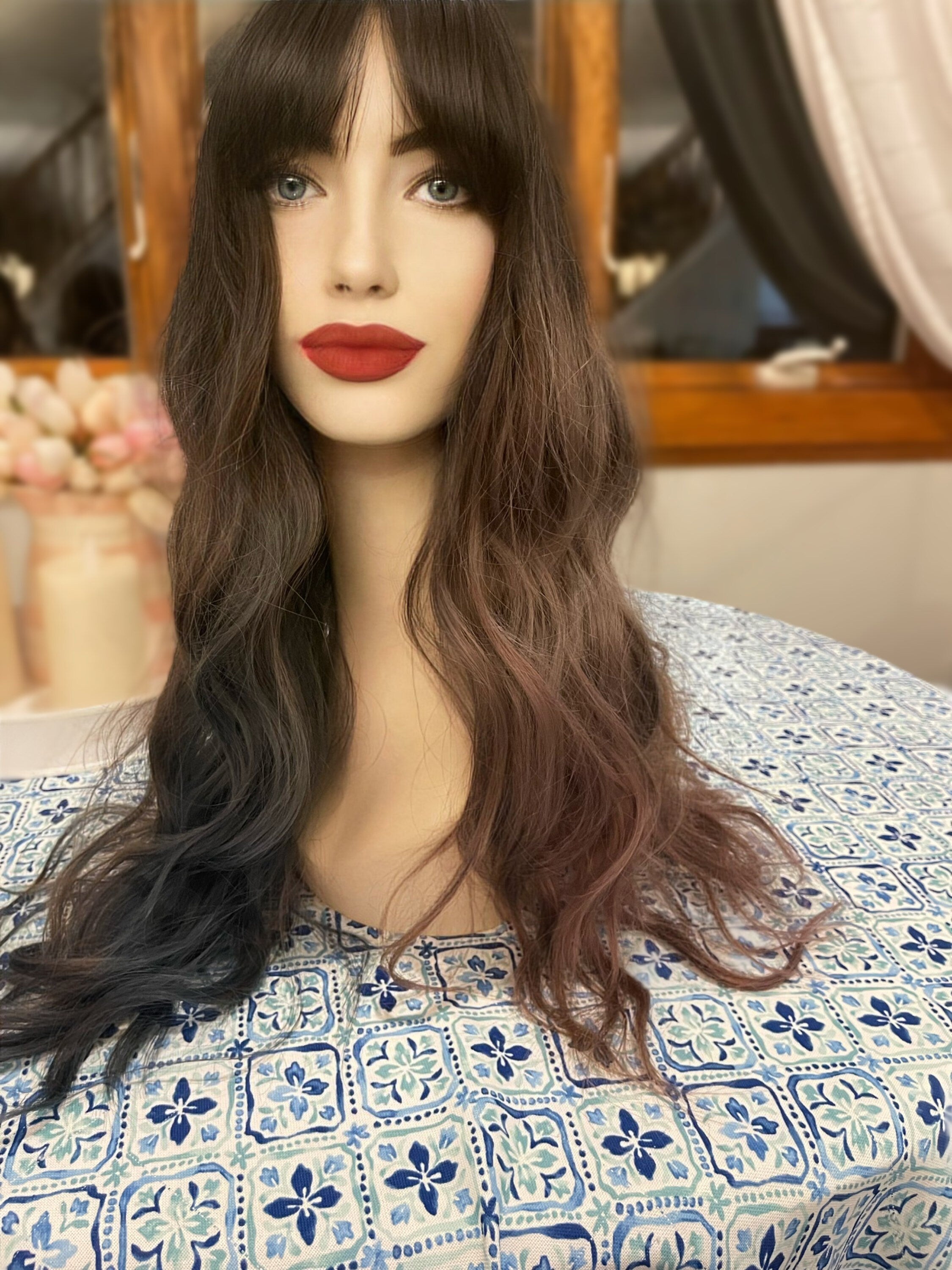 Black wig clearance dye